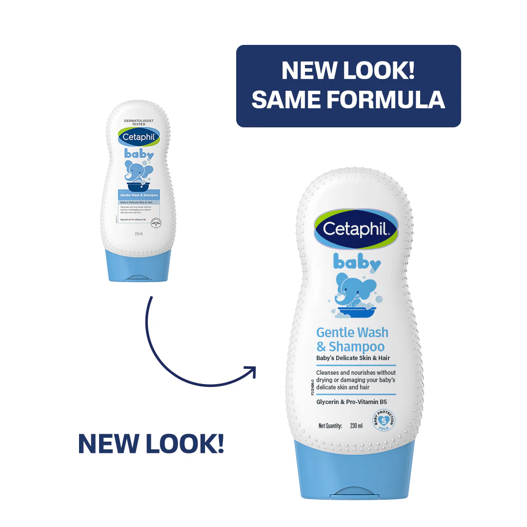 Cetaphil Baby Gentle Wash & Shampoo with Wheat Protein and Glycerin | Dermatologist Tested - Image 2