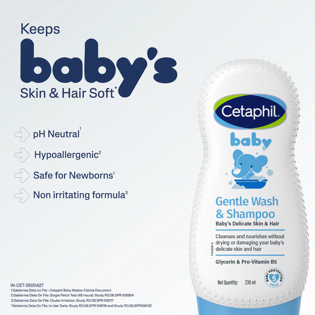 Cetaphil Baby Gentle Wash & Shampoo with Wheat Protein and Glycerin | Dermatologist Tested - Image 7