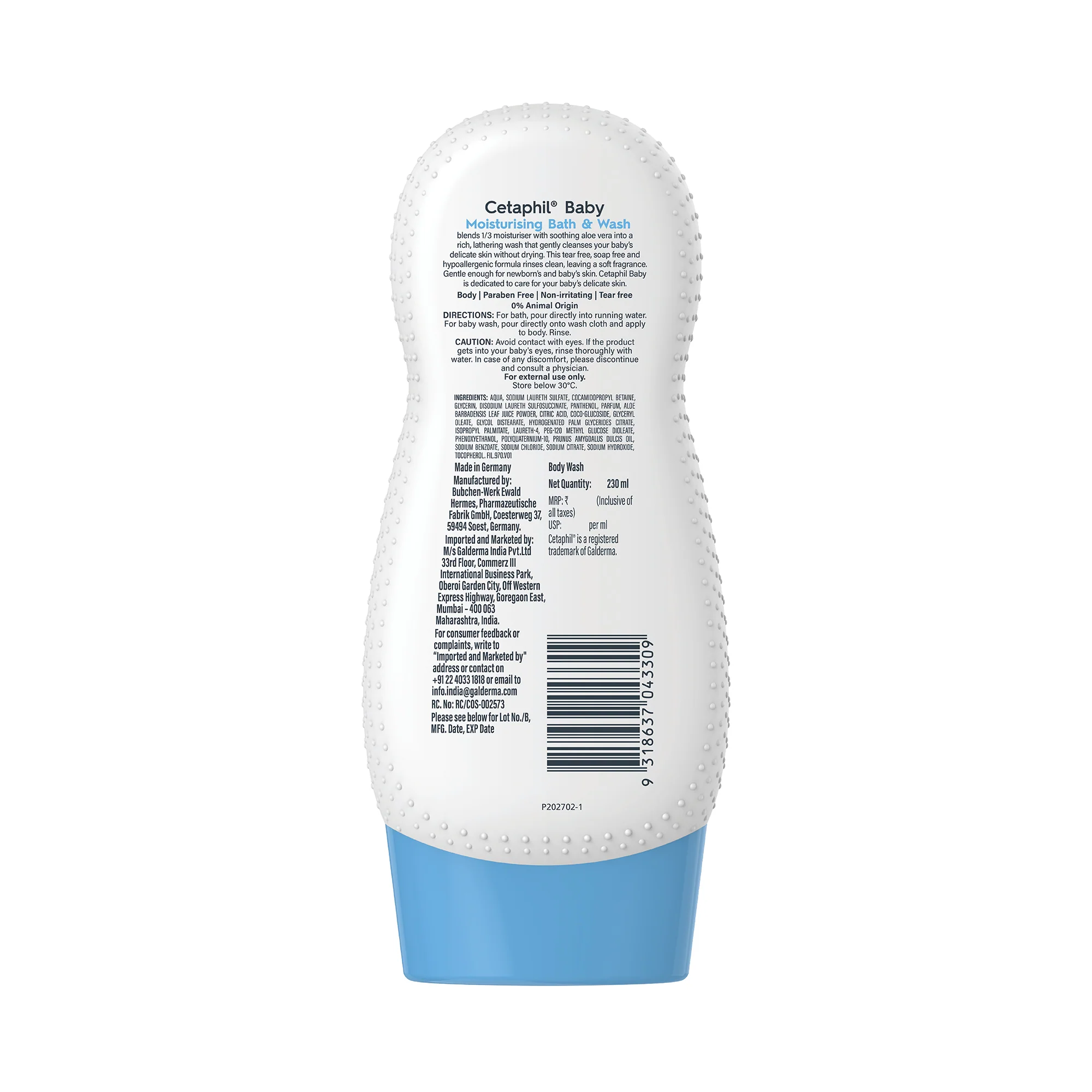 Cetaphil Baby Moisturising Bath & Wash | Dermat Tested - Image 10
