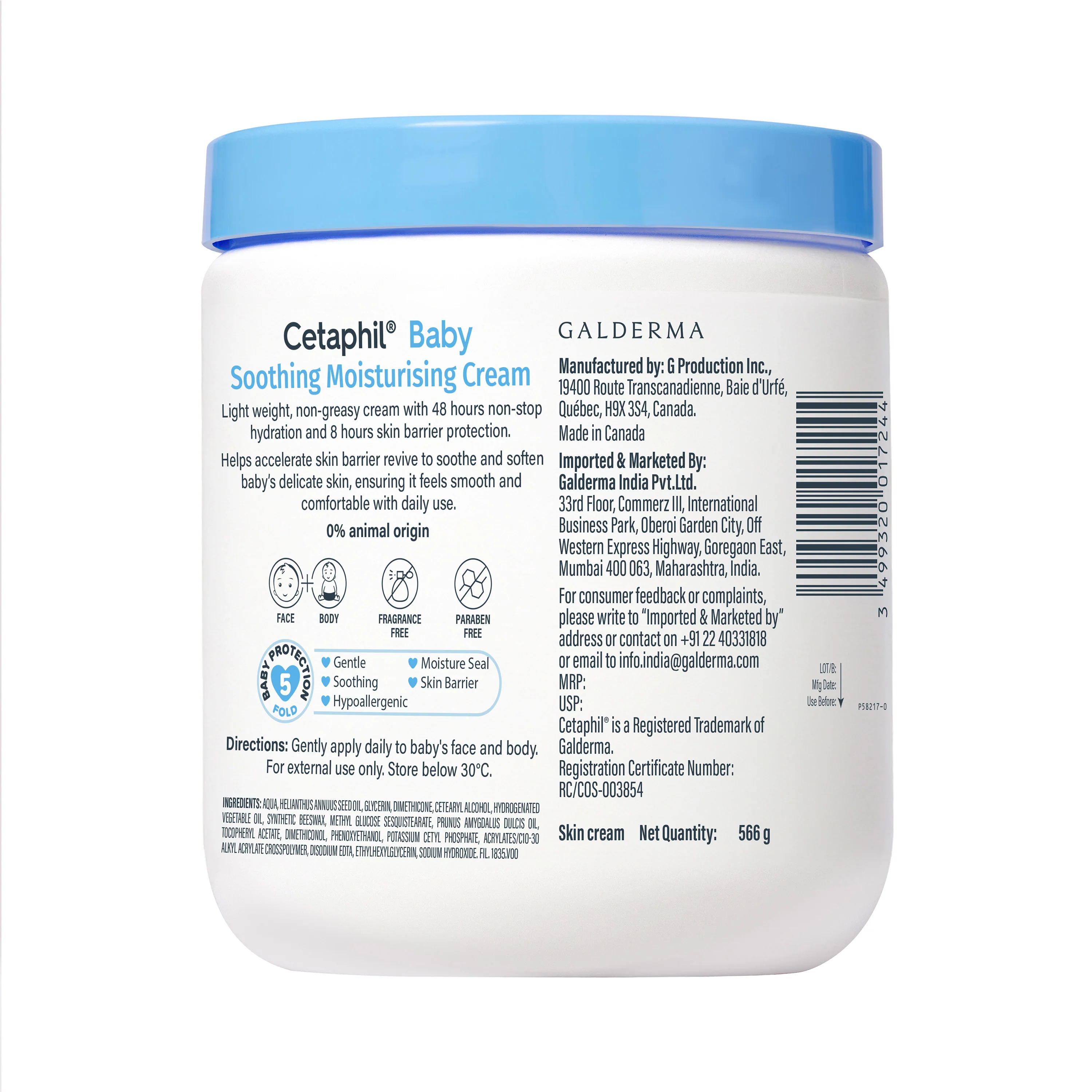 Cetaphil Baby Soothing Moisturising Cream - Image 2