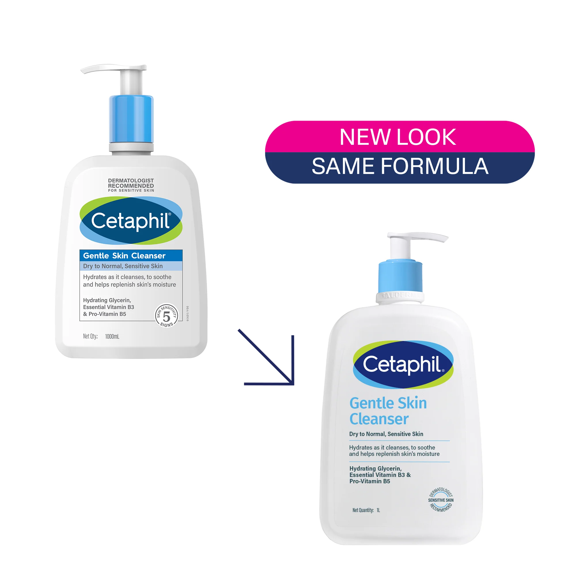 Cetaphil Gentle Skin Cleanser 1000 ML | Dermat recommended - Image 2