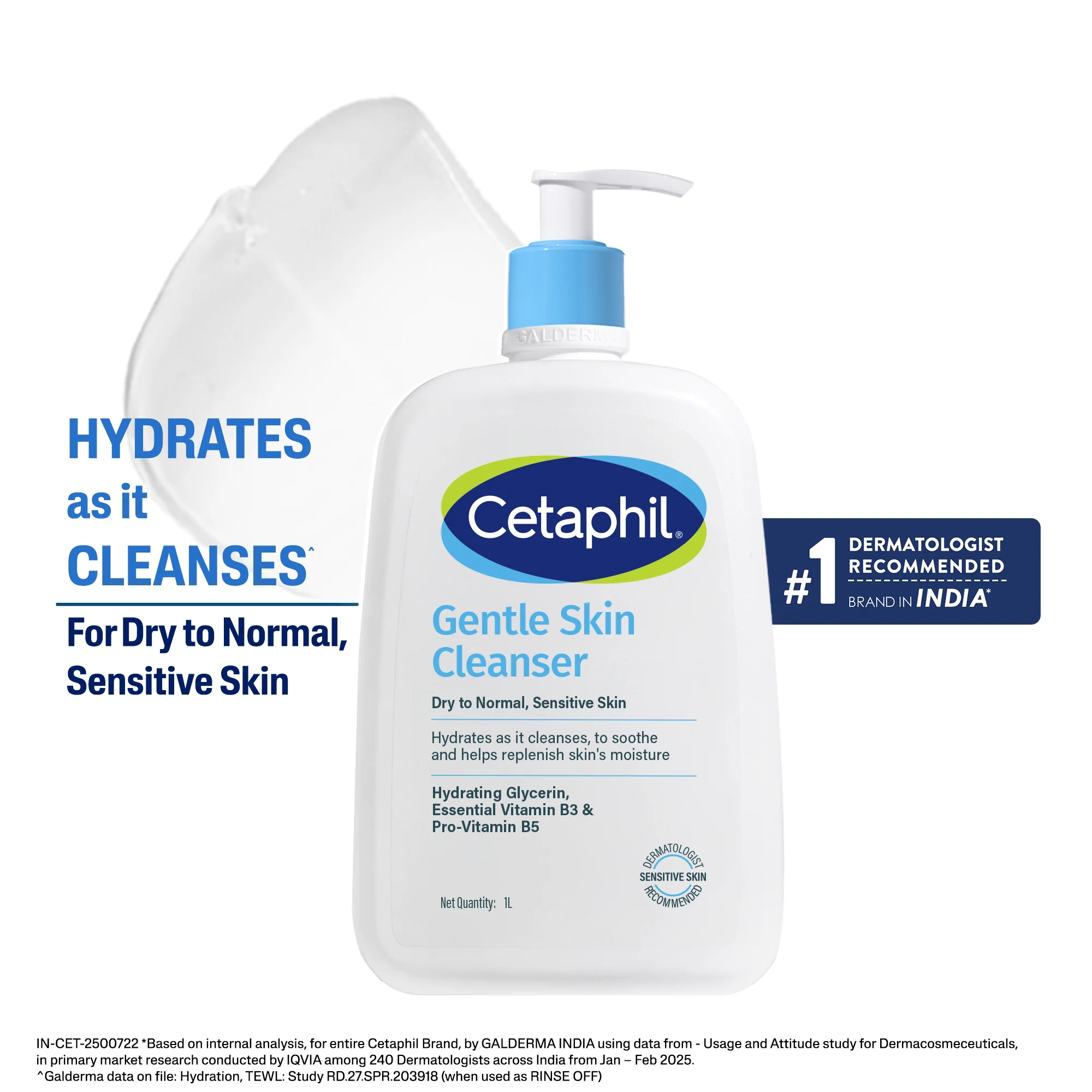 Cetaphil Gentle Skin Cleanser 1000 ML | Dermat recommended - Image 5