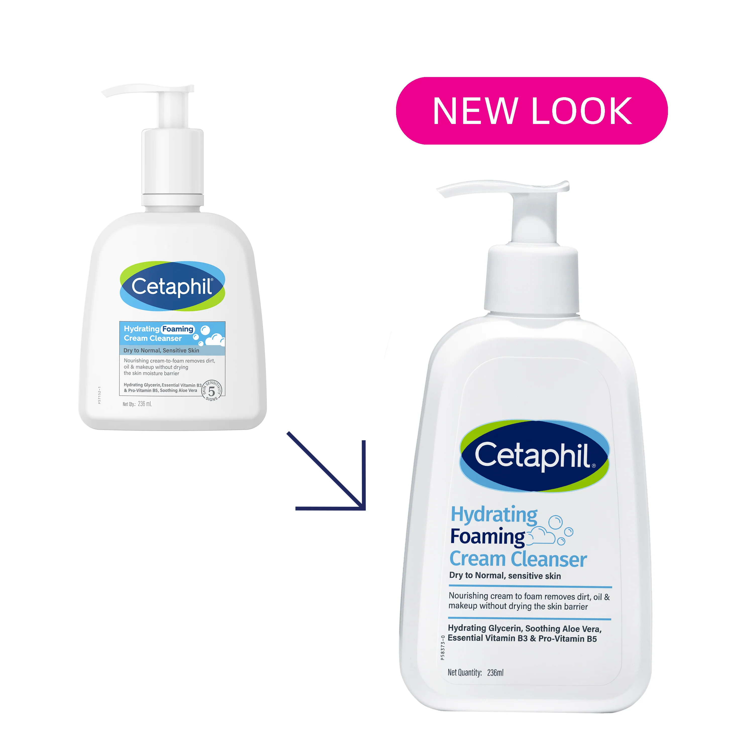 Cetaphil Hydrating Foaming Cream Cleanser 236 ml | Dermat Tested - Image 2