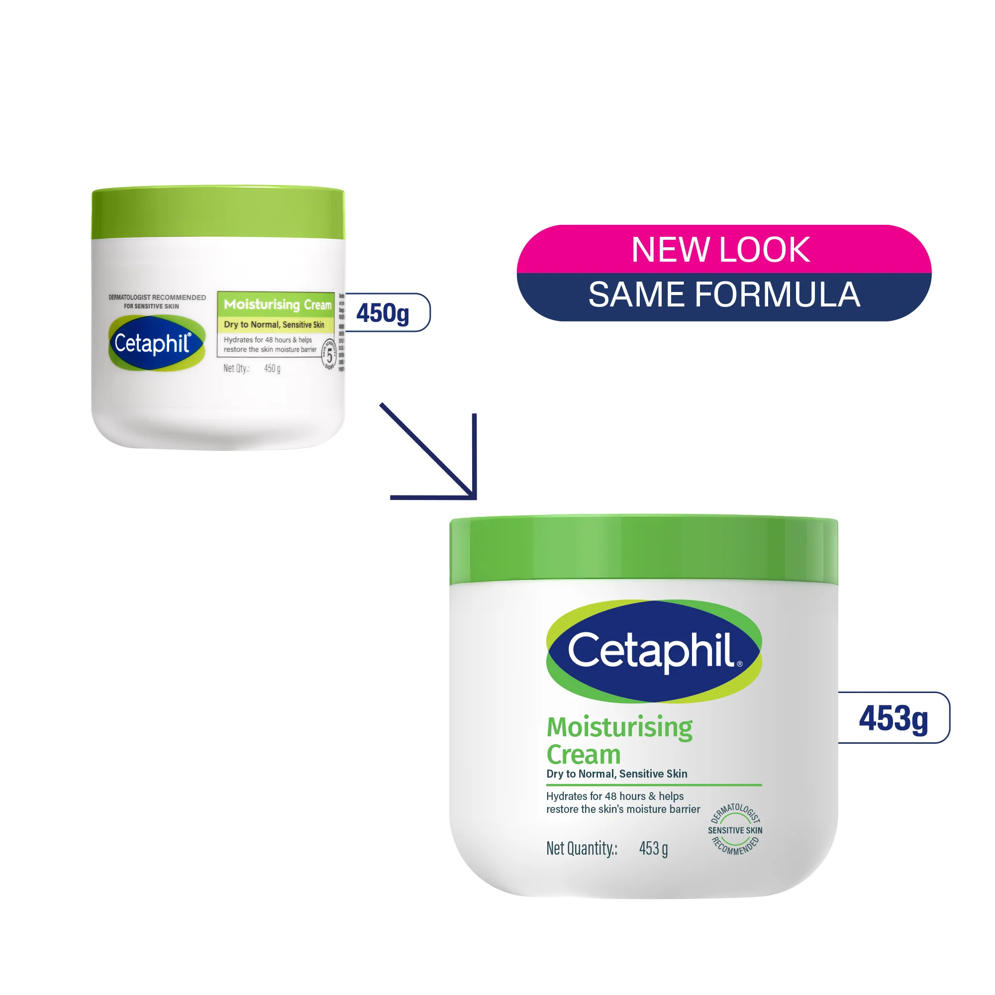 Cetaphil Moisturising Cream 453g for Dry to Normal, Sensitive skin - Image 2