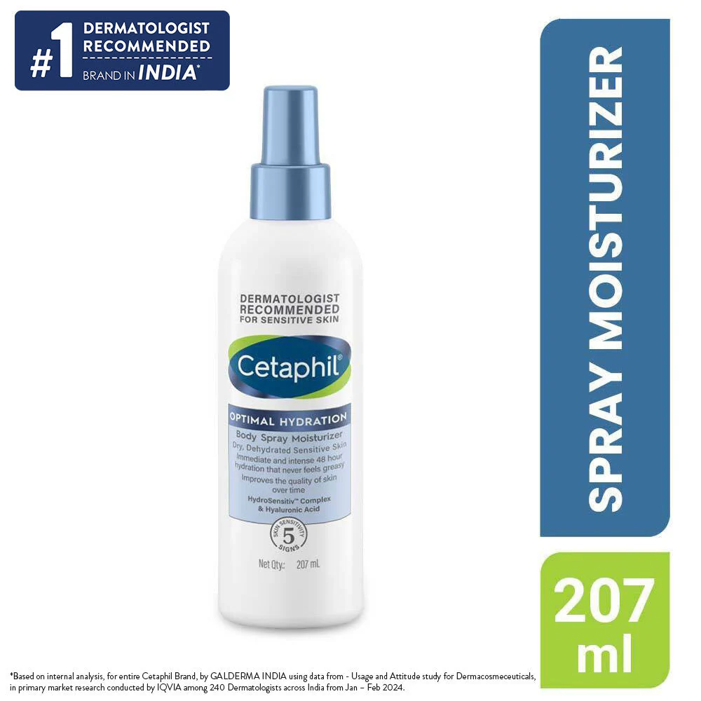 Cetaphil Optimal Hydration Body Spray Moisturizer 207ml - Image 4